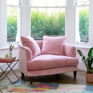 As Seen in Our Brochure: Helmsley Snuggler in Mossop Old Rose