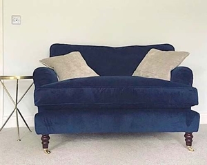 Customer Image: Alwinton Loveseat in Portland Brilliant Velvet Navy