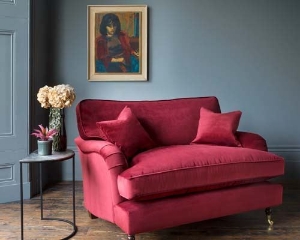 Photoshoot Images: Alwinton Snuggler in Lumino Velvet Wine