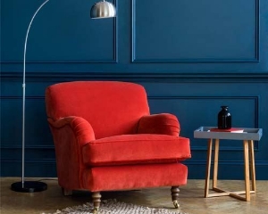 Photoshoot Images: Kentwell Chair in DG Verese Velvet Paprika