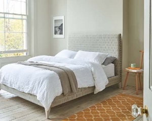 Photoshoot Images: King Portobello Bed in Cloth '18 Daub Monsoon