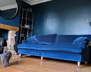 Customer Image: Alwinton 4 Seater Sofa in DG Verese Cerulean