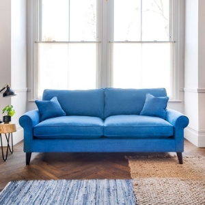 As Seen in Our Brochure: Waverley 3 Seater Sofa in Romo Linara Bilberry