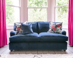 Photoshoot Images: Alwinton 3 seater sofabed in Clever Matt Velvet Dark Blue