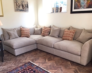 Customer Image:  Wadenhoe RHF Corner Unit in Whitby Linen