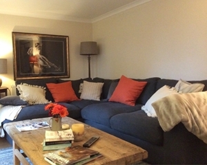 Customer Image: Wadenhoe RHF Corner Unit in Designers Guild Madrid Graphite