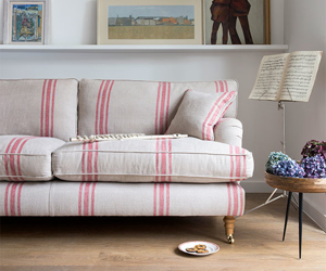 Photoshoot Photo: Alwinton 3 Seater Sofa in Walloon Stripe Red