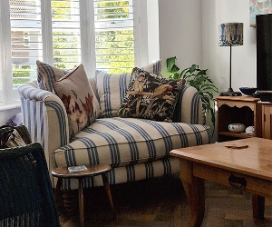 Customer Photos; Helmsley Snuggler in Cloth 18 Bengal Stripe Indigo