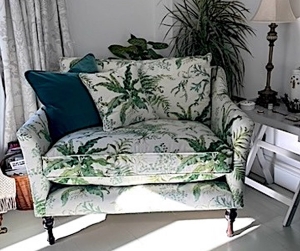 Customer Photos: V&A Brunel Snuggler in Colefax and Fowler Kendal Leaf Green