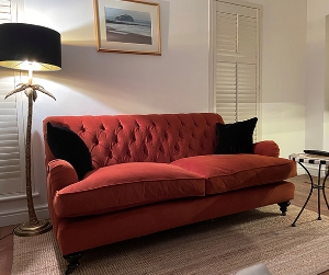 Customer Photos: Chiddingfold 3 Seater Sofa in Aquavelvet Henna