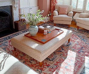 Customer Photos: Alwinton Footstool in Cloth 21 Spring Twig Muesli