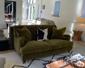 Customer Photos: Chiddingfold 2.5 Seater Sofa in Traditional Vintage Velvet Olive