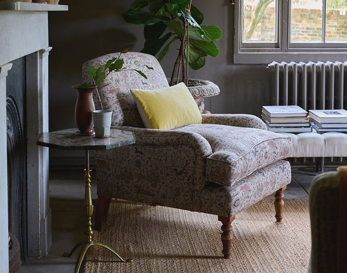 Lyndhurst Chair in V&A Threads of India Lahore Dynasty Linen